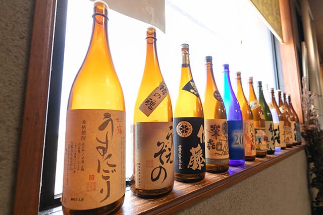 種類豊富な焼酎・日本酒